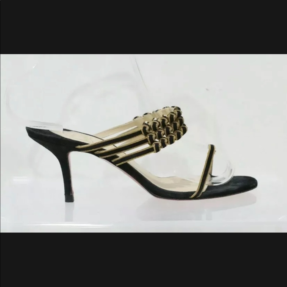 Christian Louboutin Black Suede Sandals